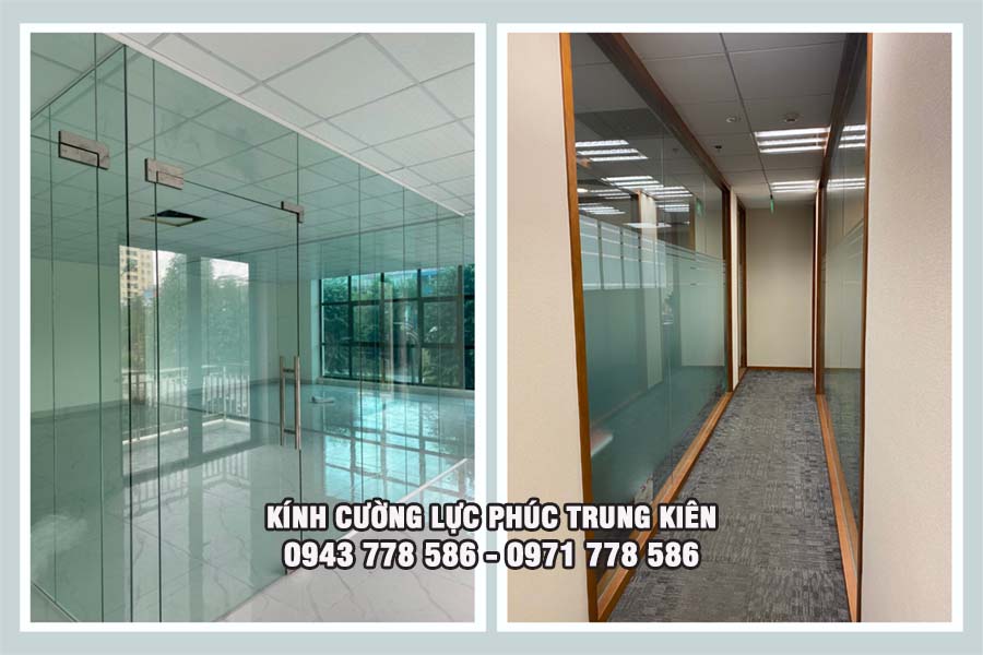 kính cường lực khung nhôm